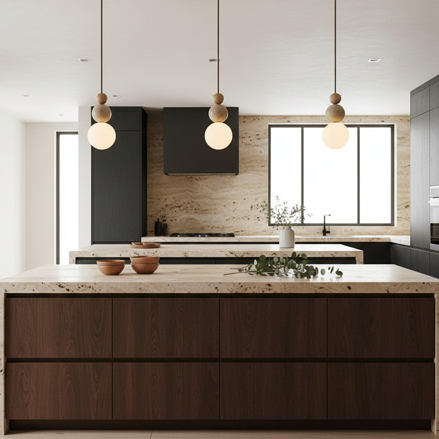 Ball Travertine Pendant Lamp — product view 9