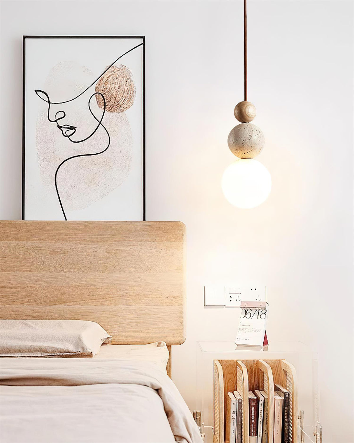 Ball Travertine Pendant Lamp — product view 24