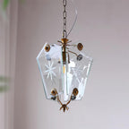 Vintage Matcha Glass Pendant Lamp — product view 2