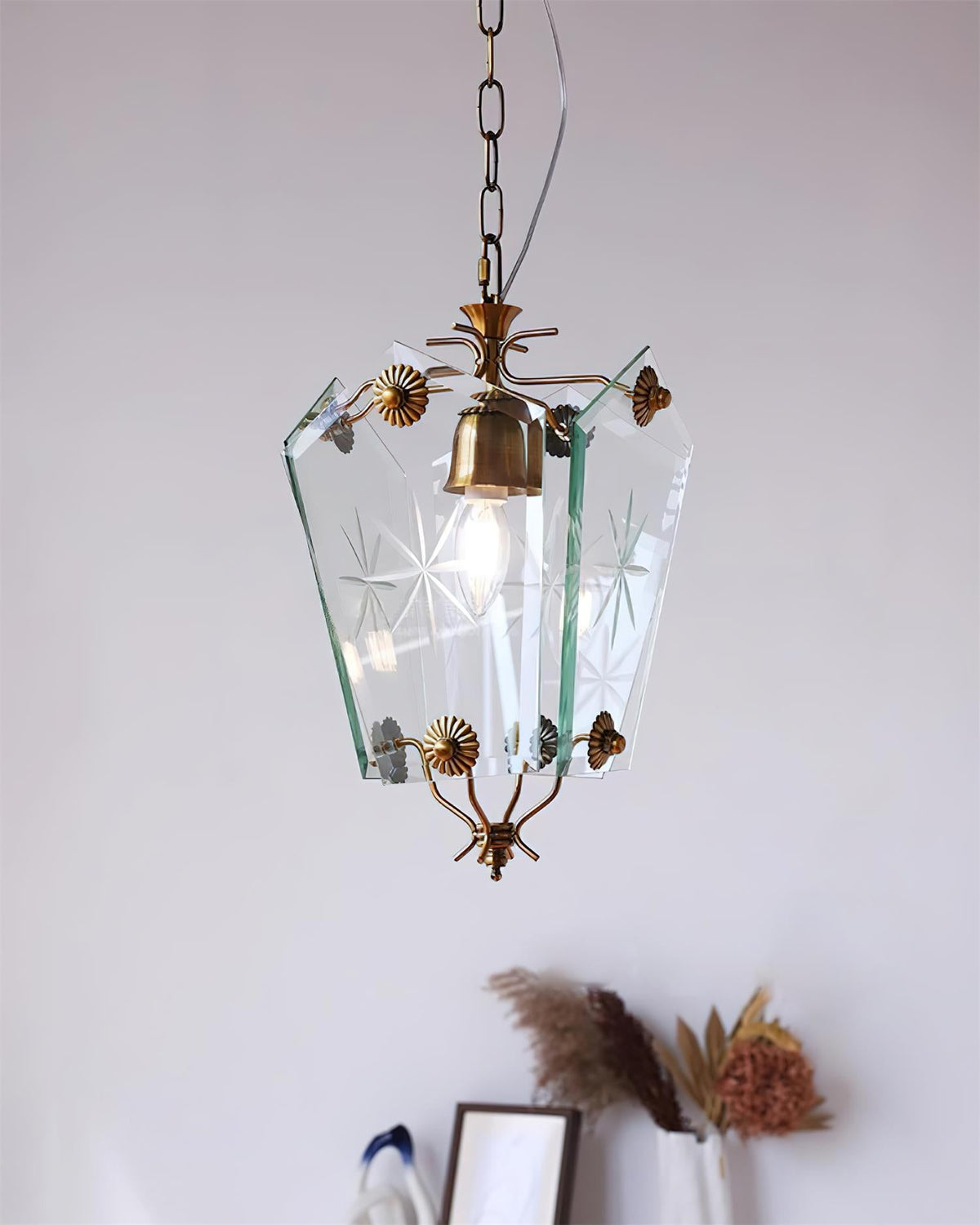 Vintage Matcha Glass Pendant Lamp — product view 6