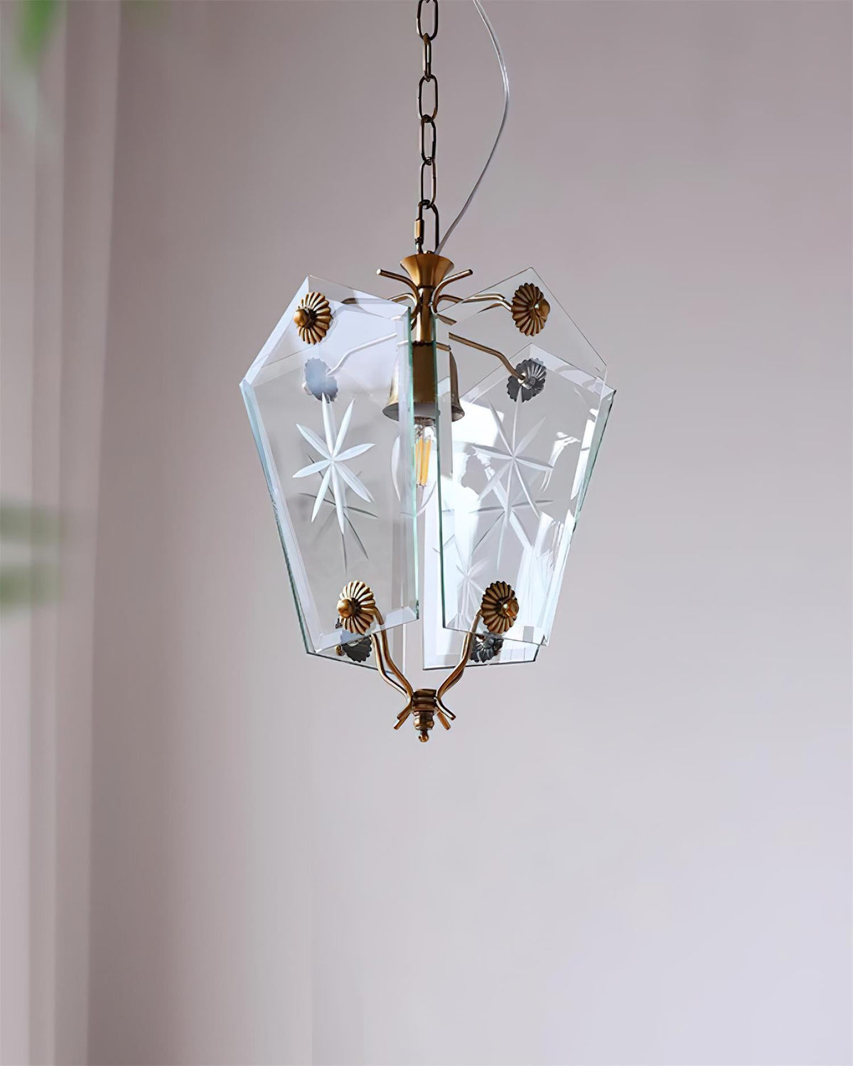 Vintage Matcha Glass Pendant Lamp — product view 7