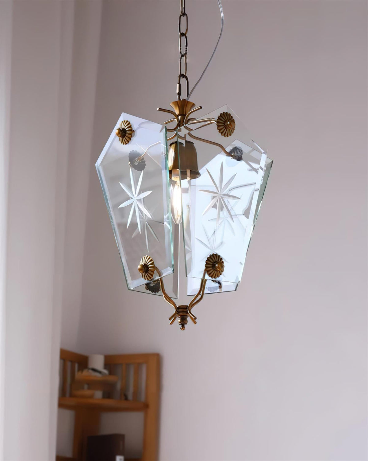 Vintage Matcha Glass Pendant Lamp — product view 8