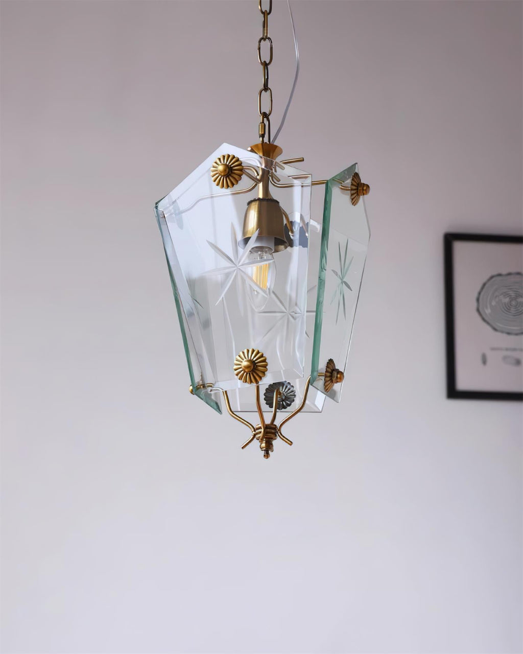 Vintage Matcha Glass Pendant Lamp — product view 9
