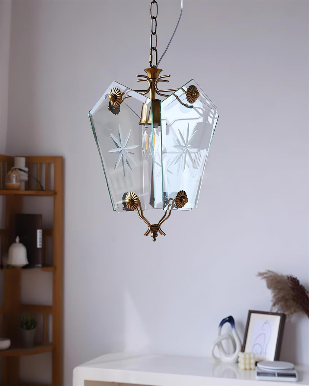 Vintage Matcha Glass Pendant Lamp — product view 10