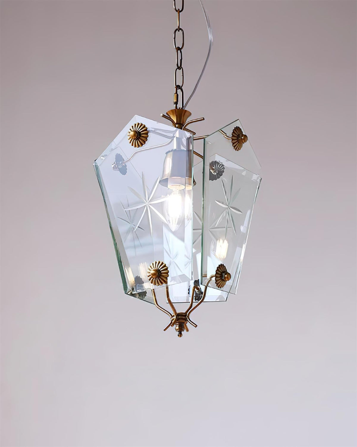 Vintage Matcha Glass Pendant Lamp — product view 12