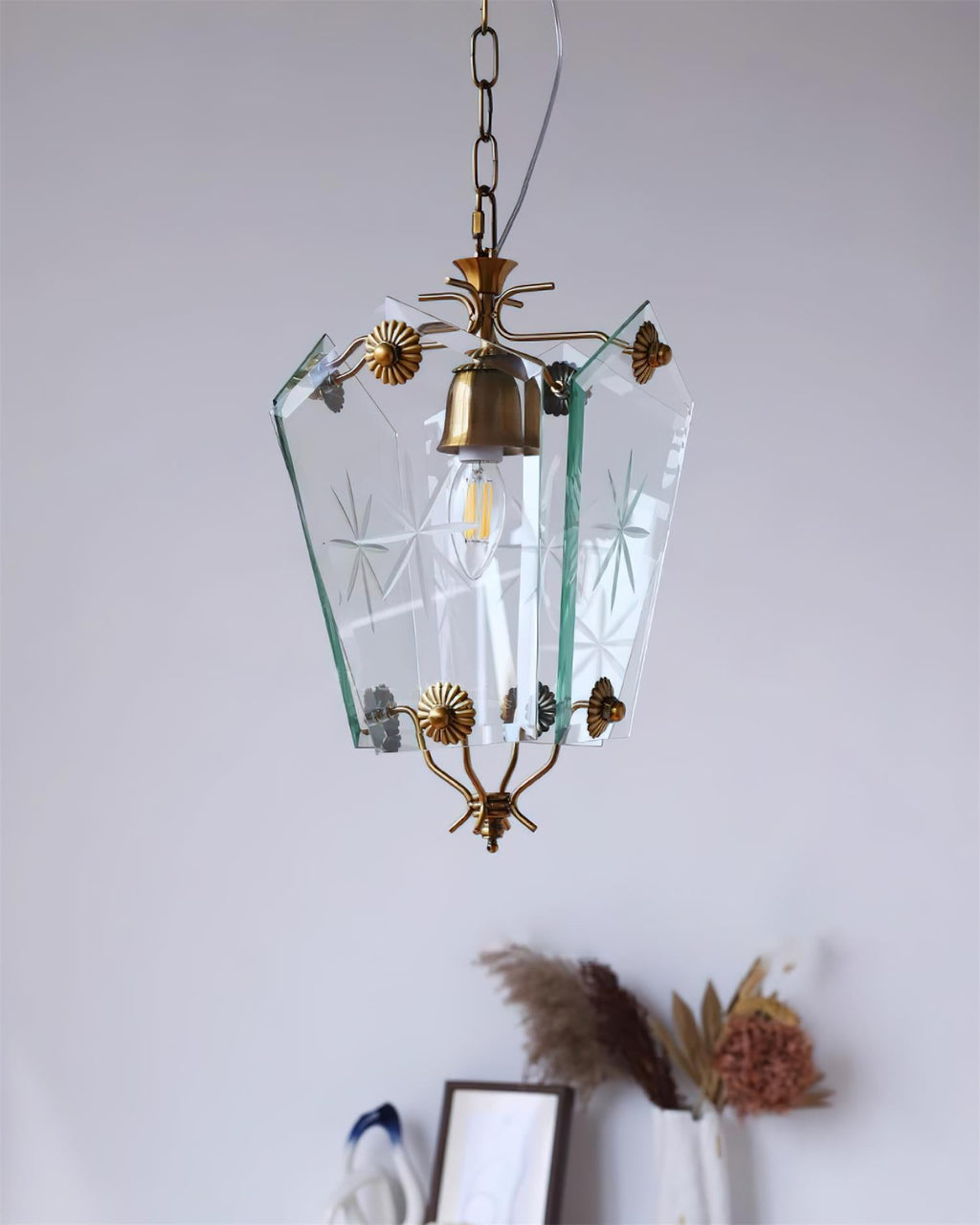 Vintage Matcha Glass Pendant Lamp — product view 13