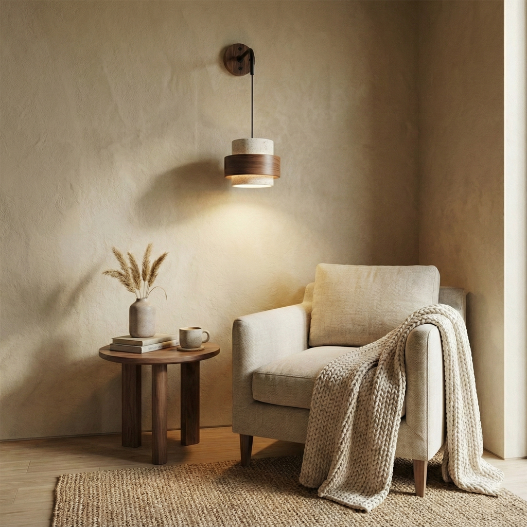Cole Travertine Wall Lamp — product view 10