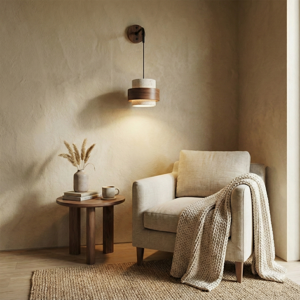 Cole Travertine Wall Lamp — product view 10