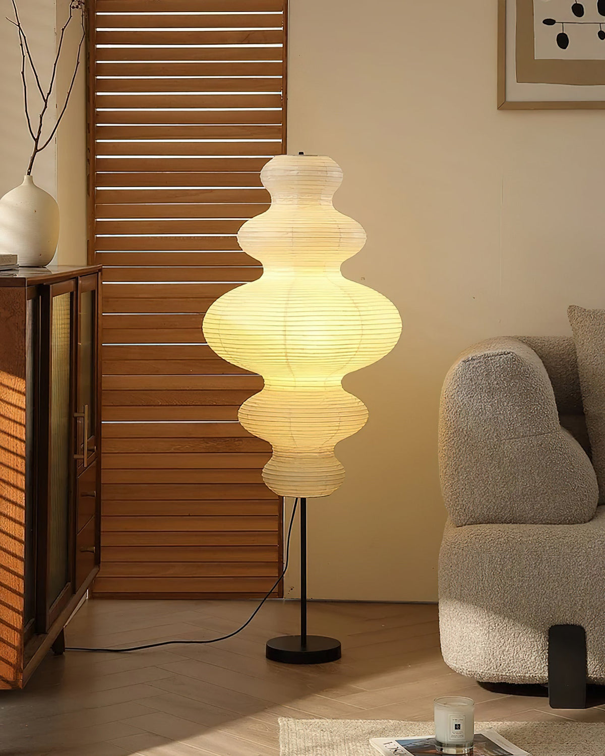 Rice Paper Floor Lamp R5 — product view 4