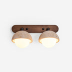 Zenora Globe Travertine Wall Lamp — product view 1