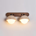Zenora Globe Travertine Wall Lamp — product view 2