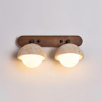 Zenora Globe Travertine Wall Lamp — product view 2