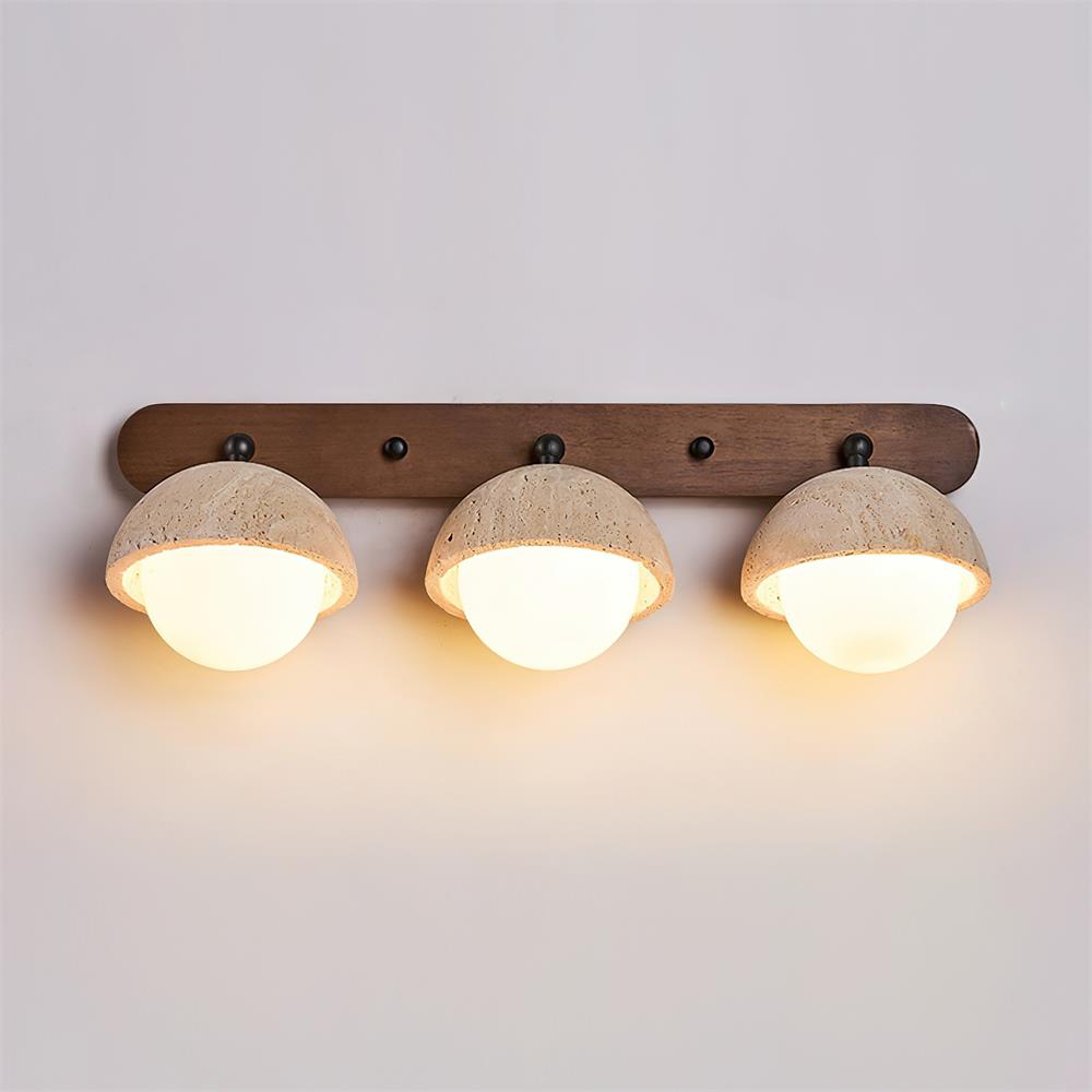 Zenora Globe Travertine Wall Lamp — product view 3