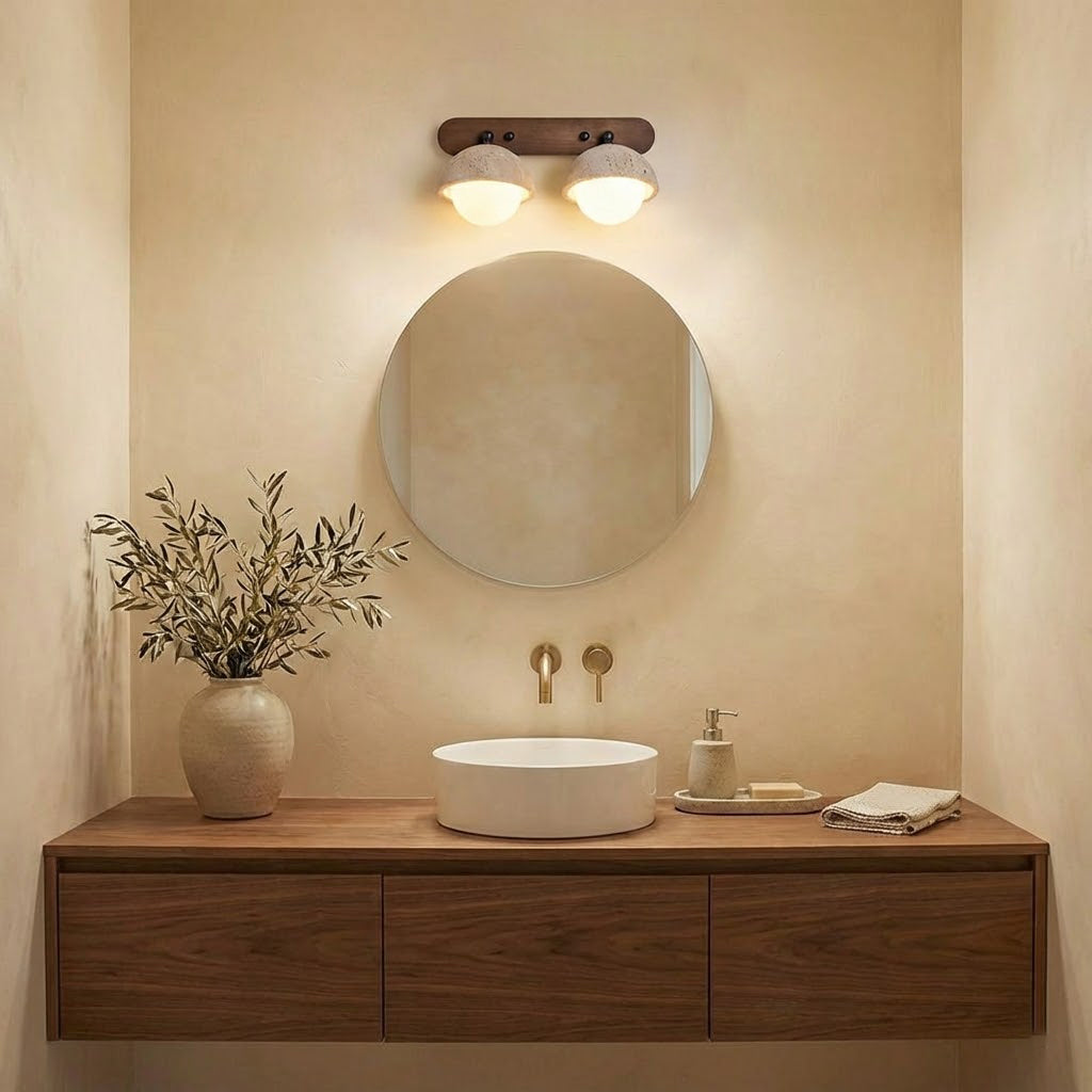 Zenora Globe Travertine Wall Lamp — product view 15