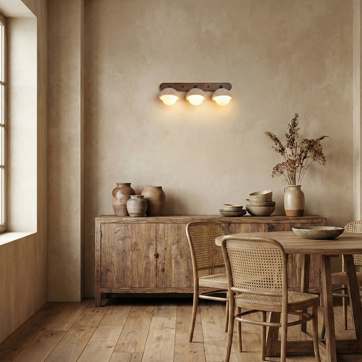 Zenora Globe Travertine Wall Lamp — product view 16