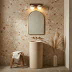 Zenora Globe Travertine Wall Lamp — product view 17