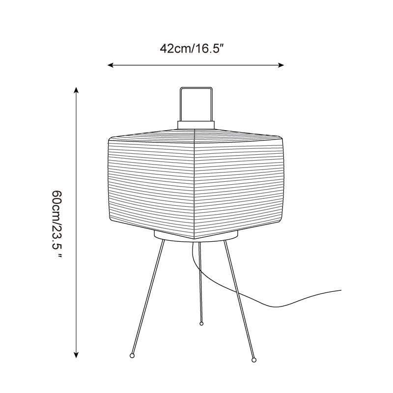 Rice Paper Table Lamp R6 — product view 5