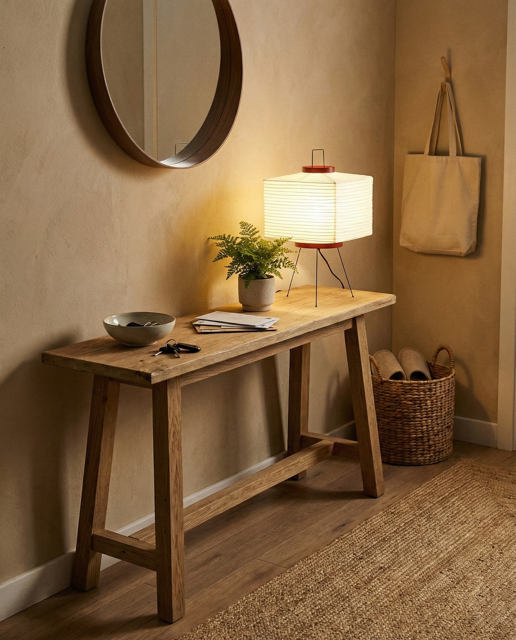Rice Paper Table Lamp R6 — product view 7
