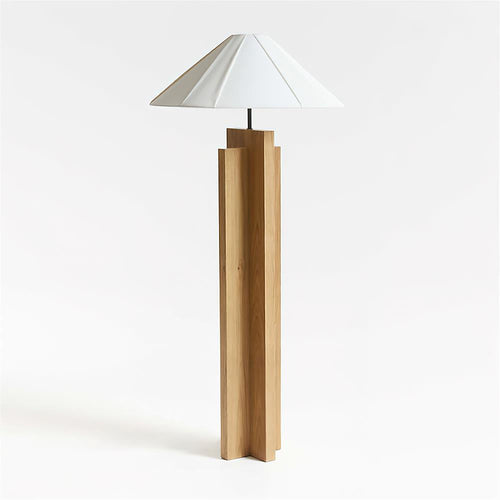 Crossbase Wooden Wood Floor Lamp — product view 2