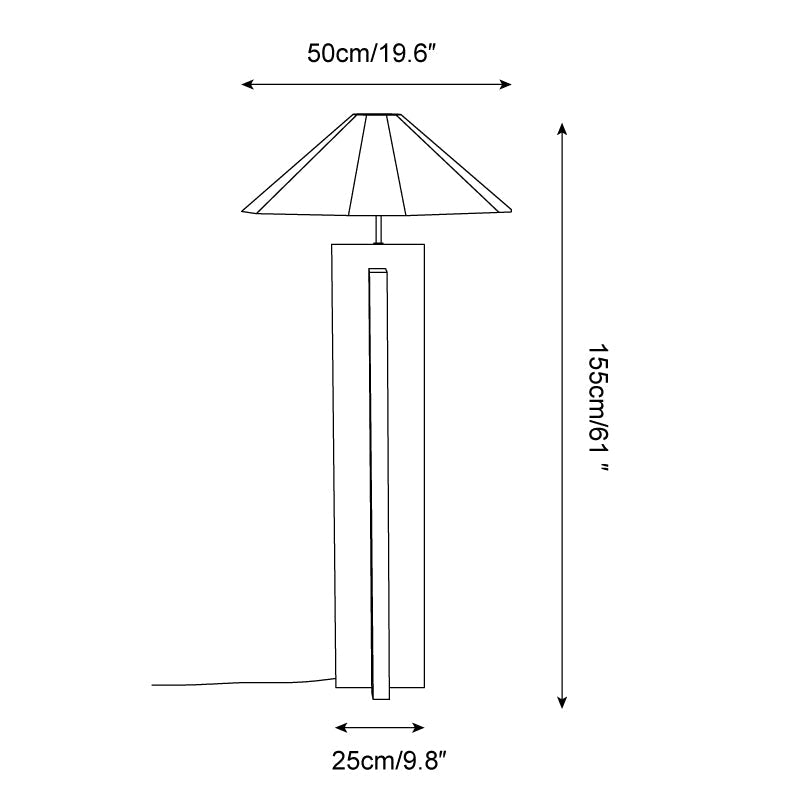 Crossbase Wooden Wood Floor Lamp — product view 5