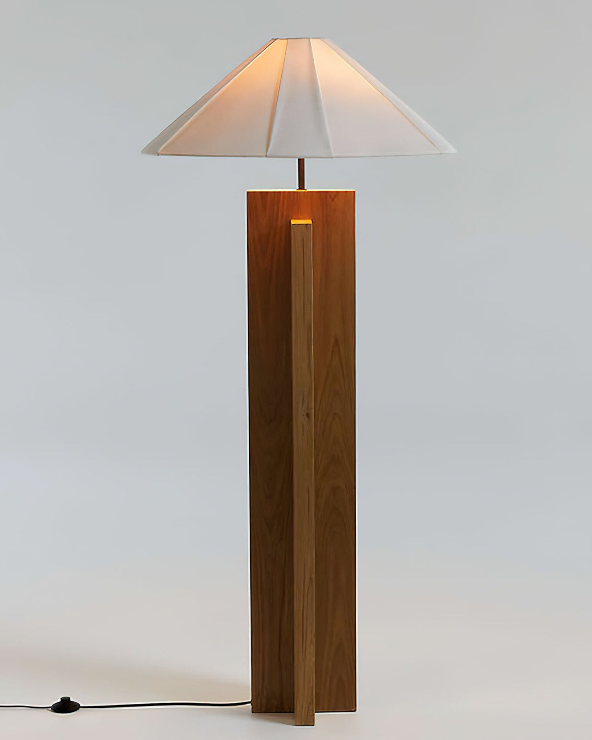 Crossbase Wooden Wood Floor Lamp — product view 6