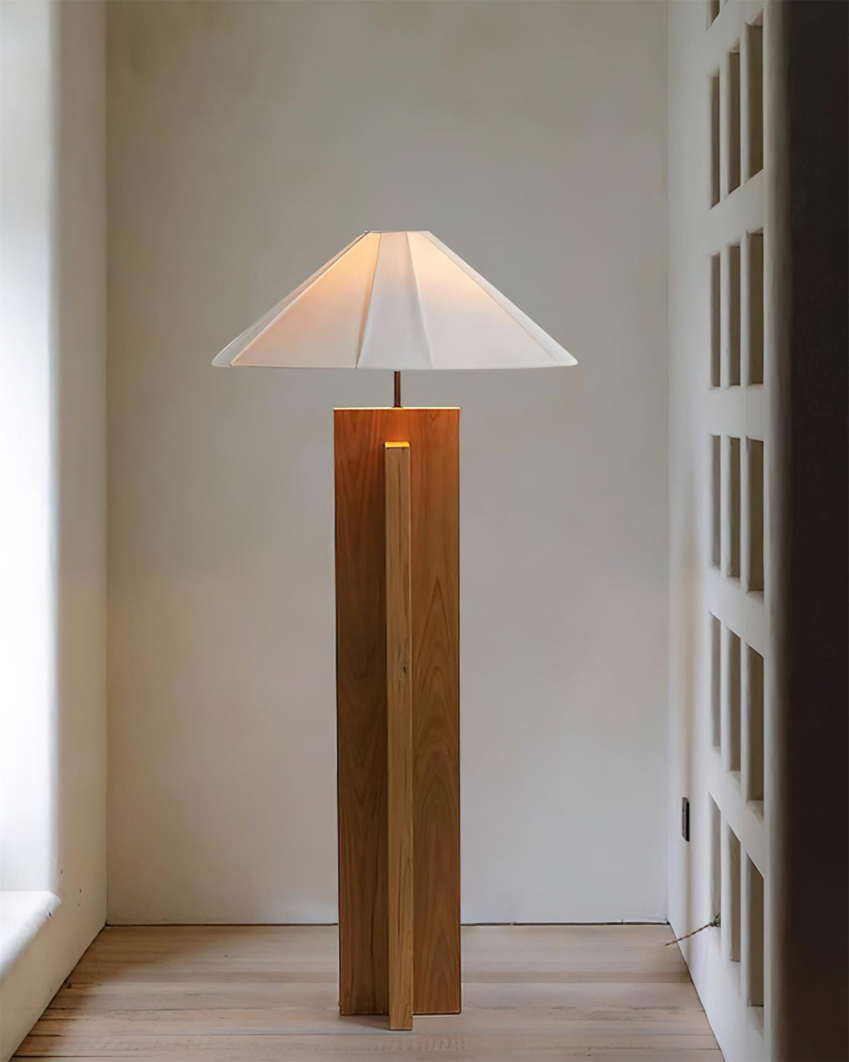 Crossbase Wooden Wood Floor Lamp — product view 8