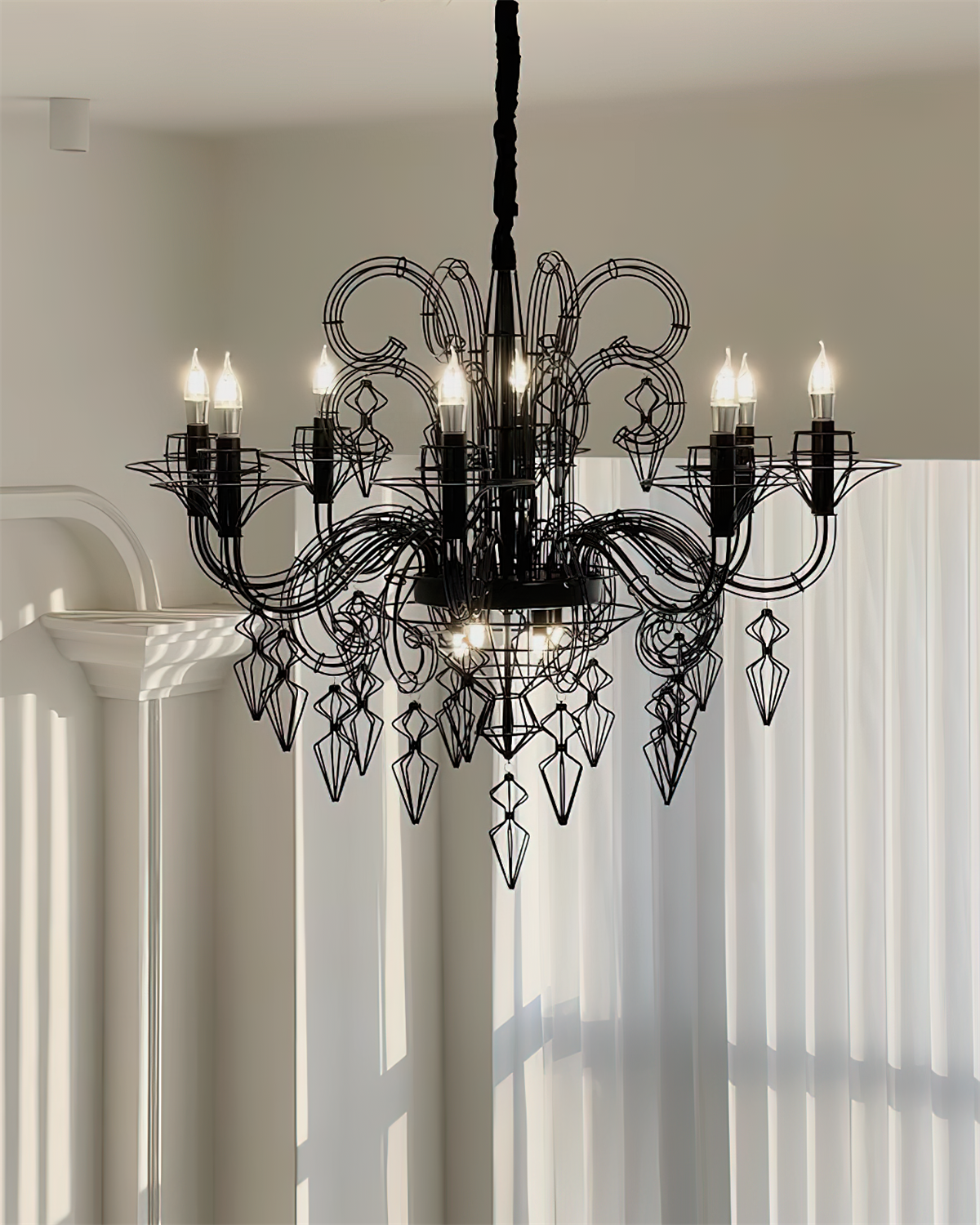 Baroque Metal Chandelier — product view 4