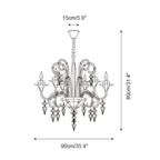Baroque Metal Chandelier — product view 5