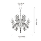 Baroque Metal Chandelier — product view 6