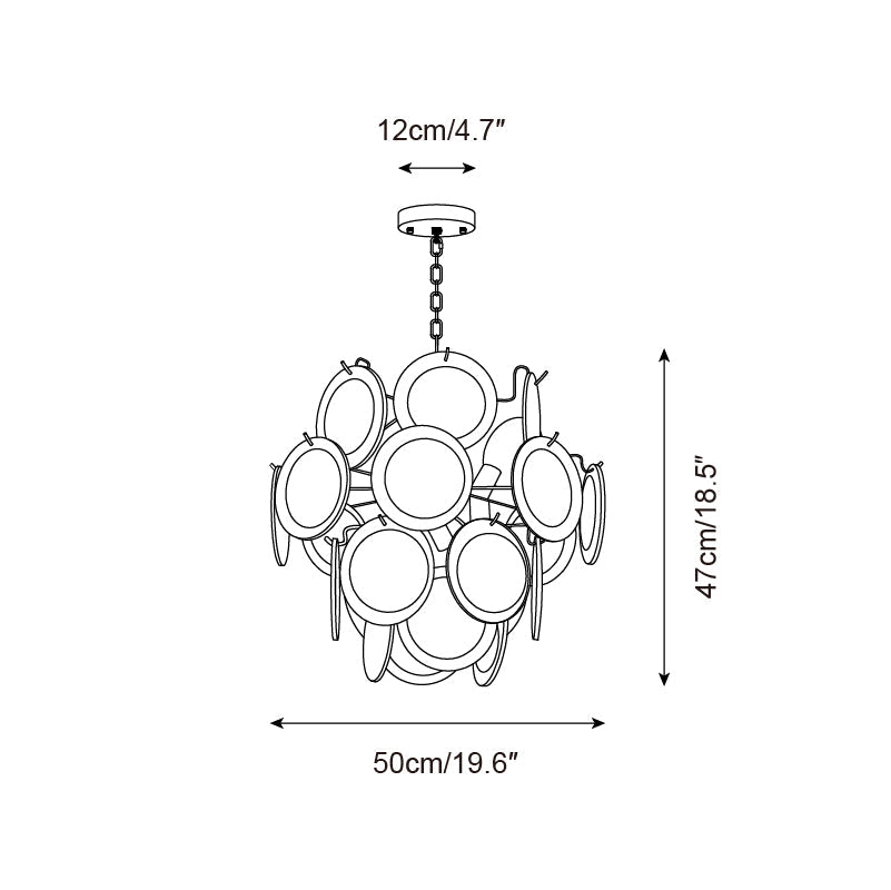 Neuvy Glass Chandelier — product view 5