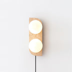 Neptune Travertine Plug In Wall Lamp — product view 3