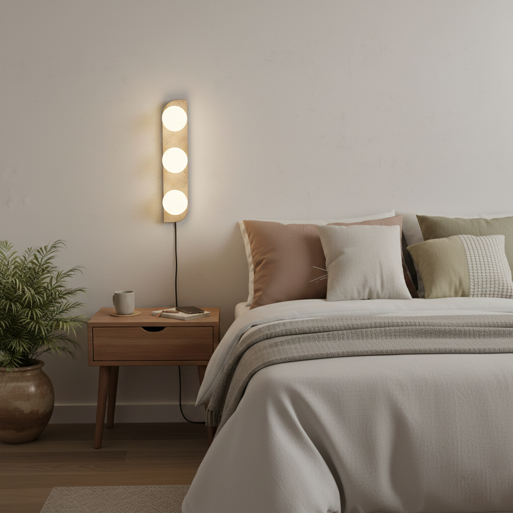 Neptune Travertine Plug In Wall Lamp — product view 9