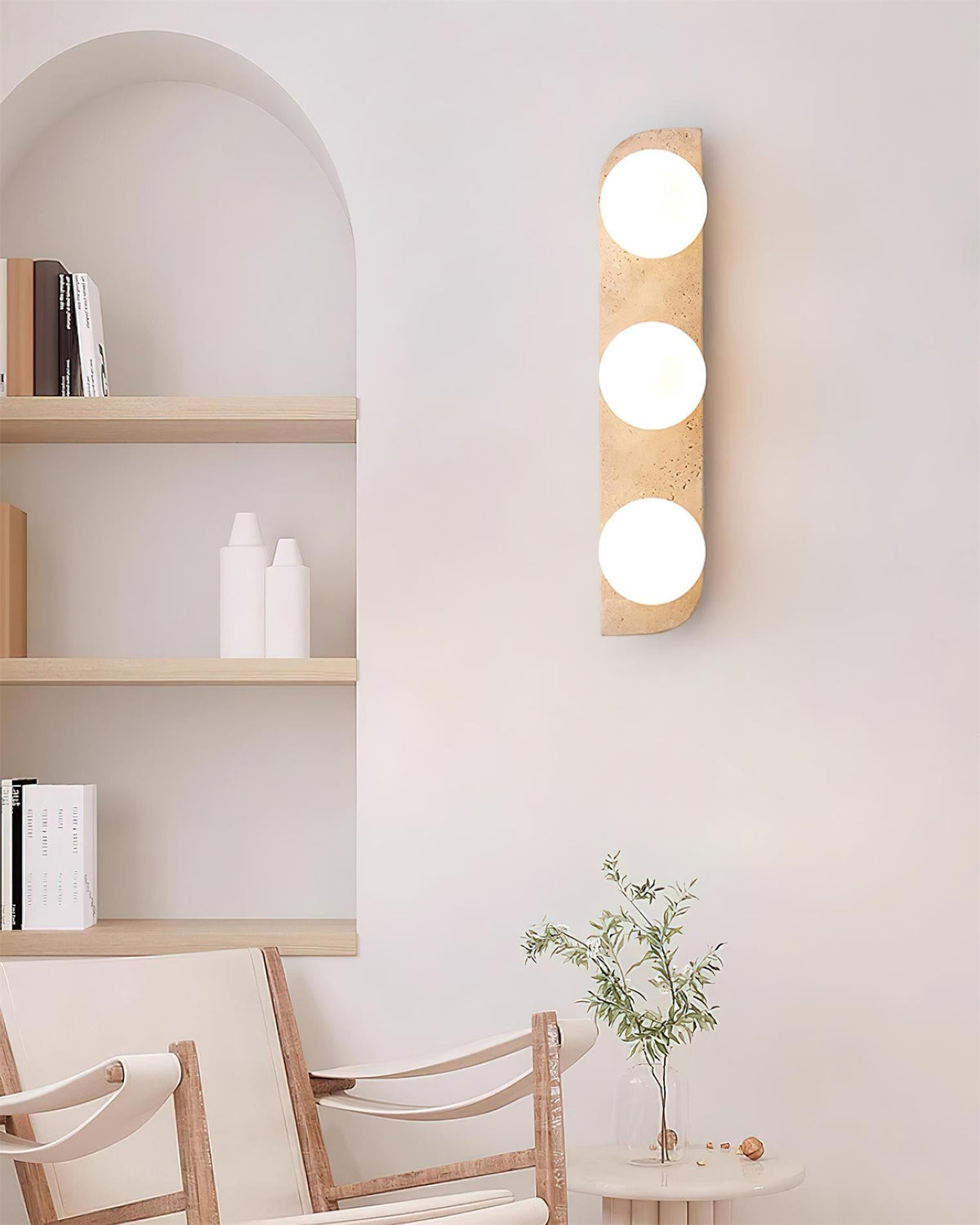 Neptune Travertine Plug In Wall Lamp — product view 20