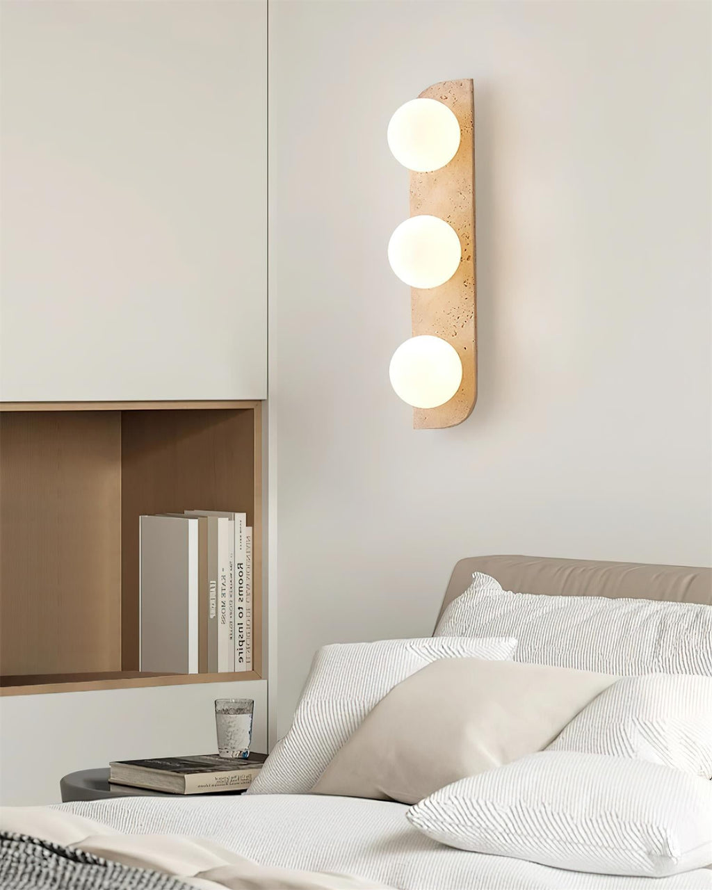 Neptune Travertine Plug In Wall Lamp — product view 22