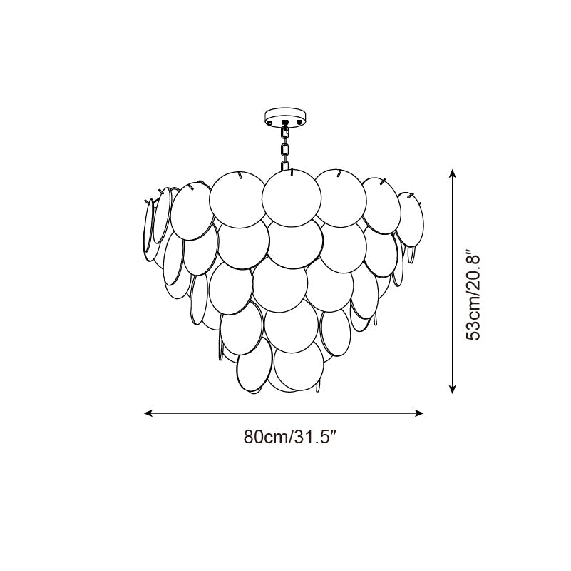 Lelaina Glass Chandelier — product view 7