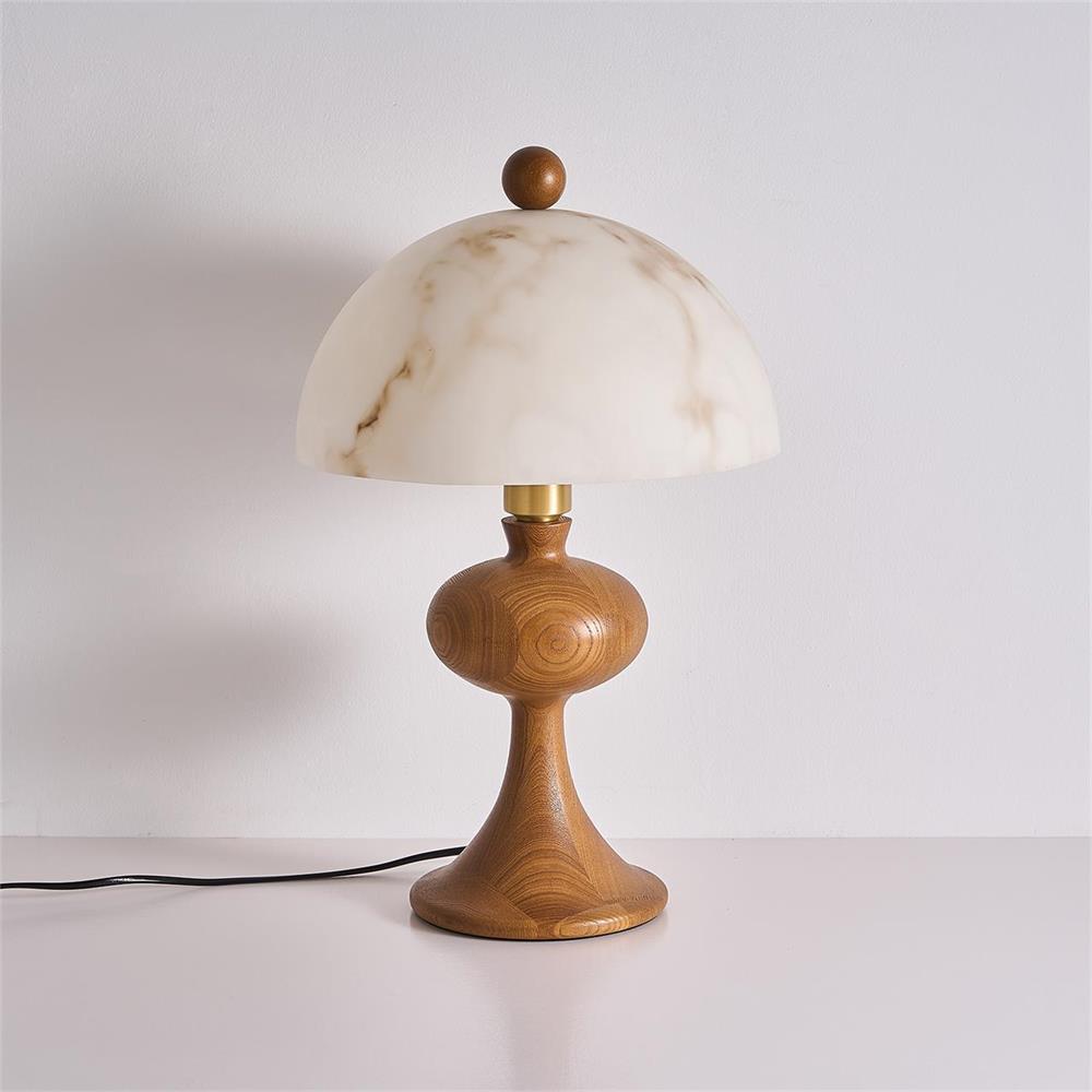 Mensy Wood & Faux Alabaster Table Lamp — product view 2