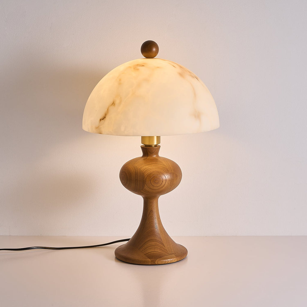 Mensy Wood & Faux Alabaster Table Lamp — product view 4
