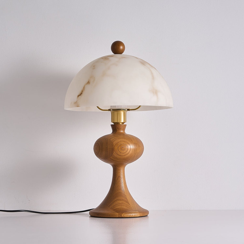Mensy Wood & Faux Alabaster Table Lamp — product view 7