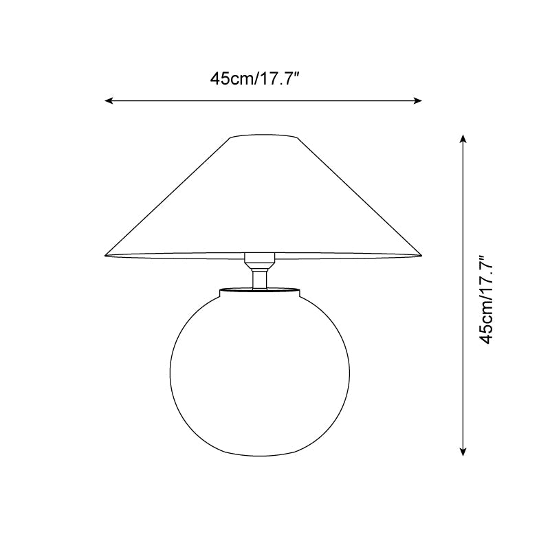 Red Droplet Round Metal Table Lamp — product view 5