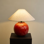 Red Droplet Round Metal Table Lamp — product view 6