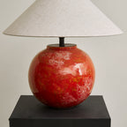 Red Droplet Round Metal Table Lamp — product view 8