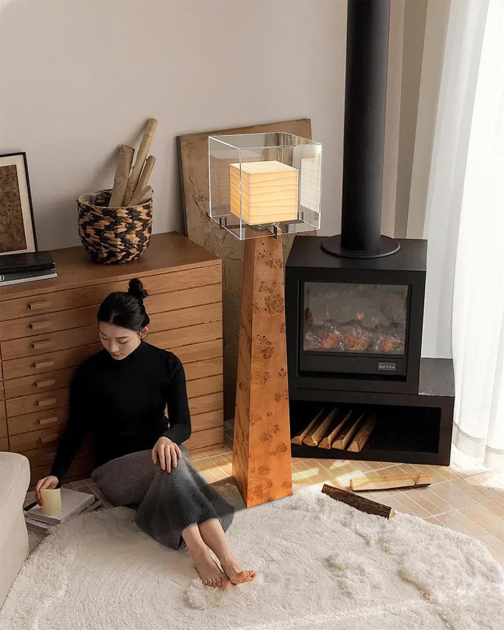 Kayne Glass Floor Lamp — product view 3