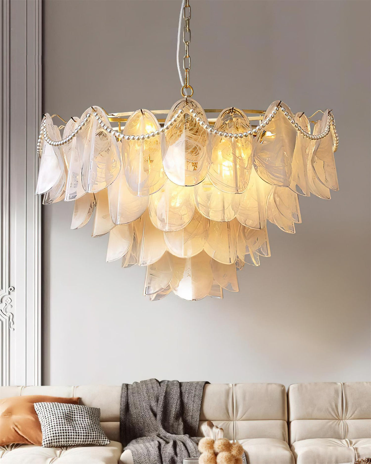 Lunaria Glass Chandelier — product view 2