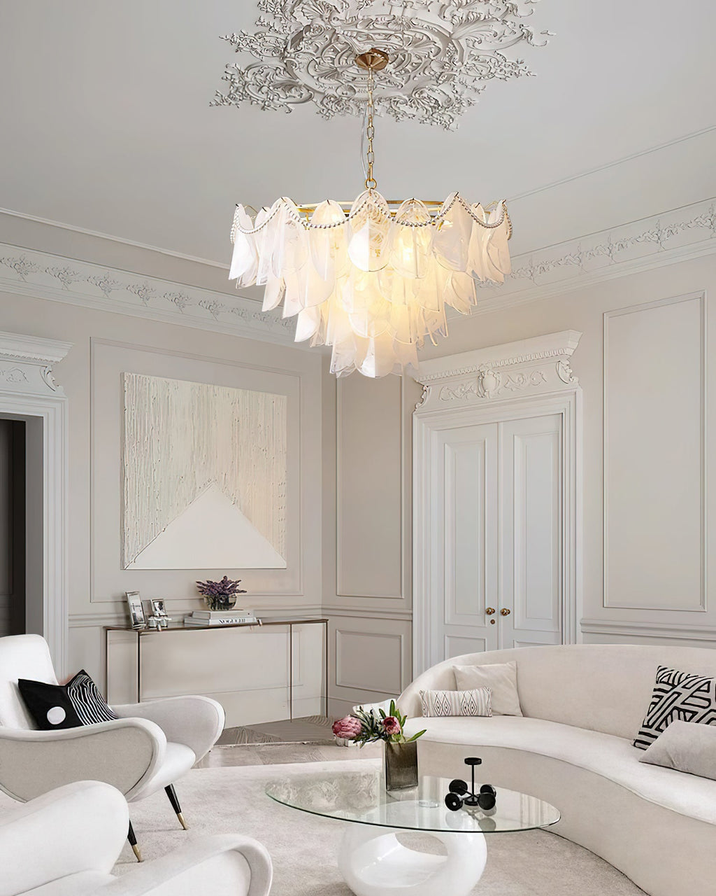Lunaria Glass Chandelier — product view 3