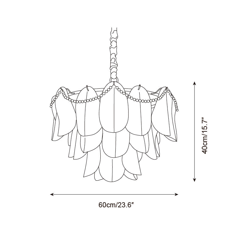 Lunaria Glass Chandelier — product view 6