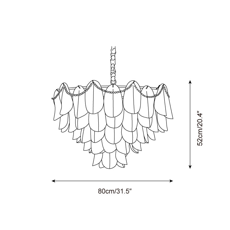 Lunaria Glass Chandelier — product view 7