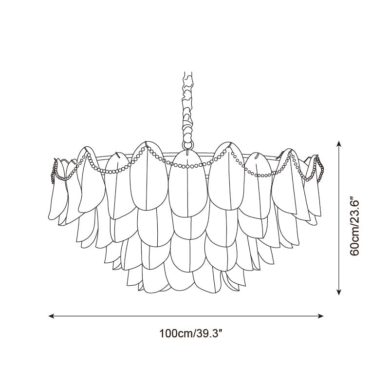 Lunaria Glass Chandelier — product view 8