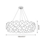 Pink Mika Glass Chandelier — product view 8