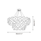 Pink Mika Glass Chandelier — product view 9