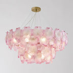Pink Mika Glass Chandelier — product view 18
